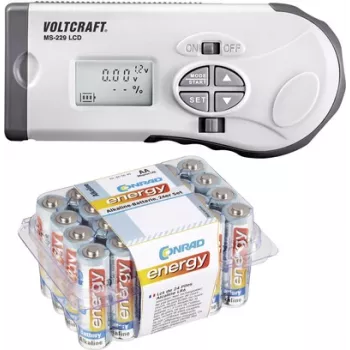 VOLTCRAFT MS-229 LCD baterijų testeris + Conrad energy šarminės AA baterijos 24 vnt.
