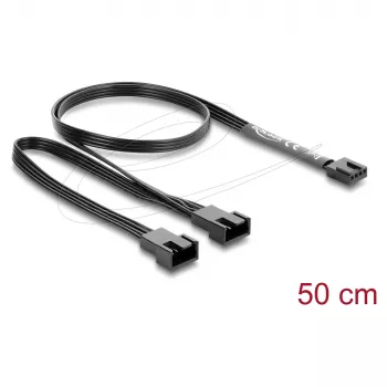 Vidinis maitinimo kabelis DELOCK 84543 — 4 kontaktų PWM į dvigubą 4 kontaktų PWM, 0,5 m