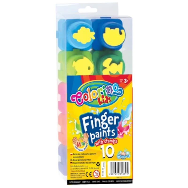 Colorino Kids Pirštų dažai 10 spalvų