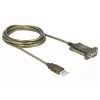 Serijinis kabelis DeLOCK 64073 USB Type-A DB-9 Skaidrus 2m