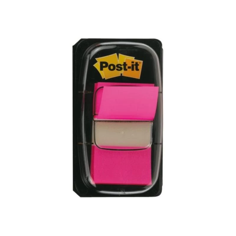 3M Post-it Index rožinė, siaura, 50 lipnių juostelių, 25,4 x 43,2 mm, vienkartiniame dozatoriuje (I680-21)