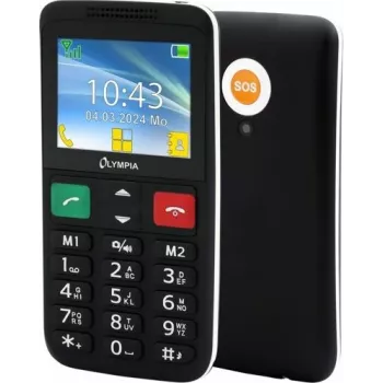 OLYMPIA Comfort Mobile Phone LUX Big-Button 2,4 Colour Display SOS Button Dual-SIM Kamera B Black (2229)