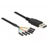 USB kabelis DeLOCK 1,8 m USB 2.0-A / TTL 6 kontaktų juodas