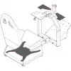 Garsiakalbių laikiklis RaceRoom 75105090, skirtas Logitech Z323, juodas