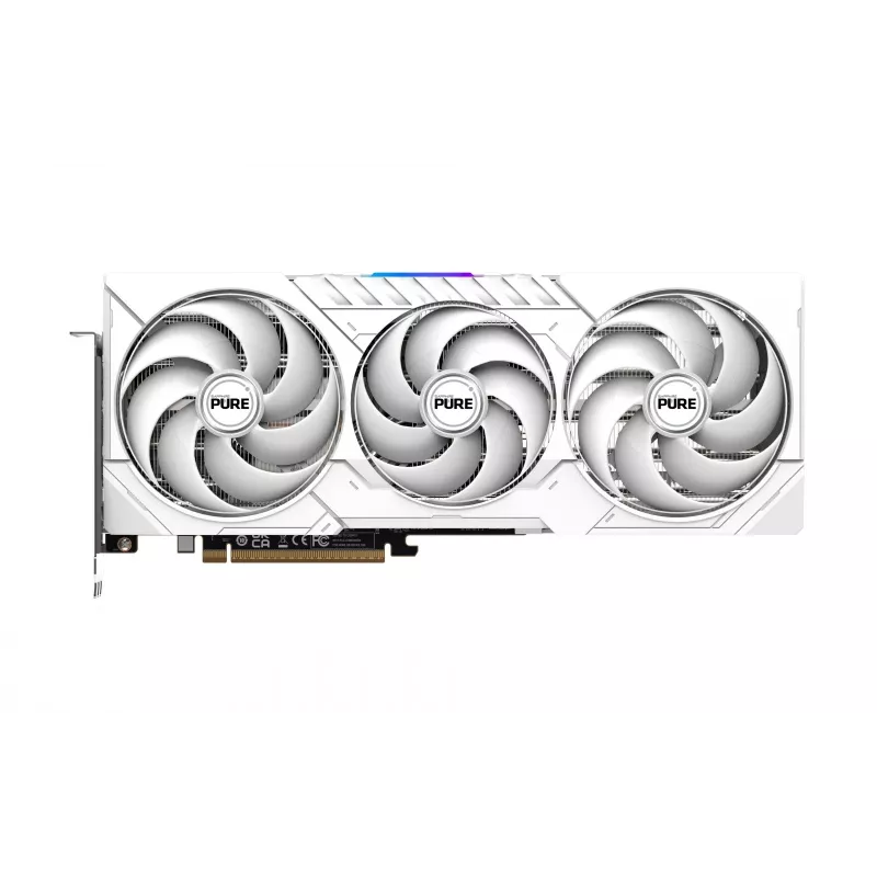 Vaizdo plokštė Sapphire Radeon RX 9070 XT — 16 GB GDDR6, PCIe 5.0, 256 bit, 320 mm, 3 lizdai, balta