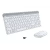 Belaidis klaviatūros ir pelės rinkinys Logitech Slim Wireless Combo MK470, 2,4 GHz, ispaniškas, baltas (920-009199)