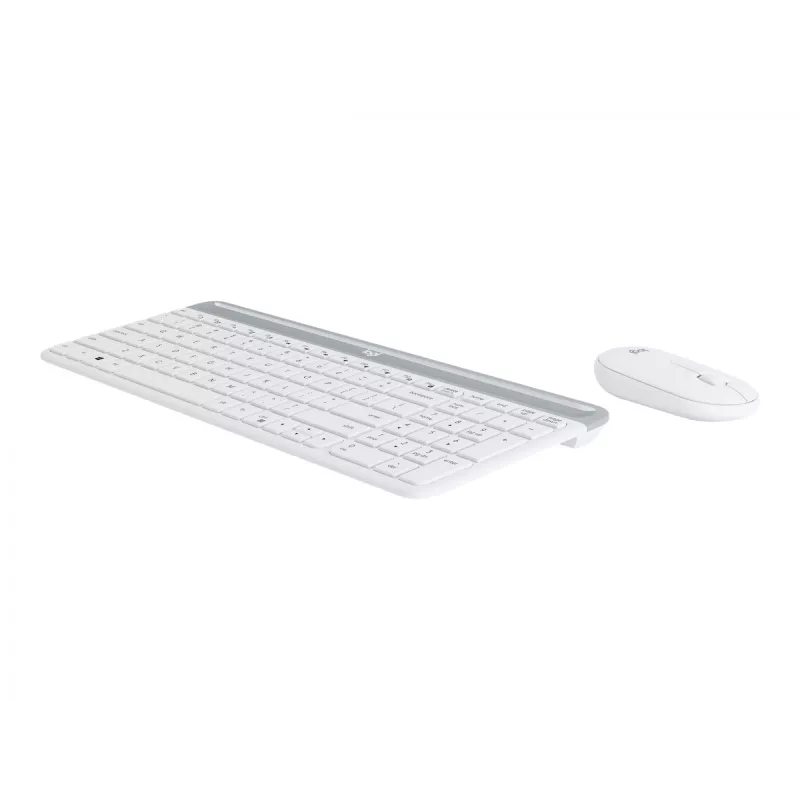 Belaidis klaviatūros ir pelės rinkinys Logitech Slim Wireless Combo MK470, 2,4 GHz, ispaniškas, baltas (920-009199)