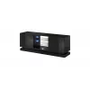 TV spintelė Cama Meble QIU 160 – juodas blizgus MDF, 1600×420×570 mm