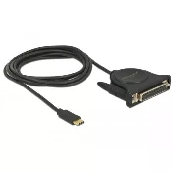 Lygiagretusis kabelis DeLOCK 62980 USB Type-C™ – DB25 1,8 m juodas