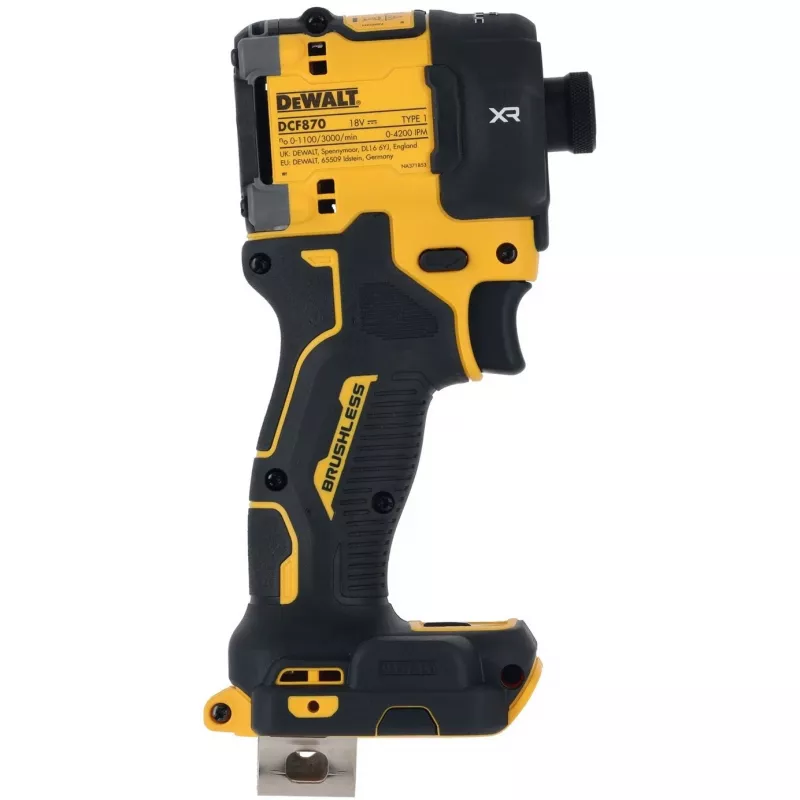 Atsuktuvas belaidis DeWalt DCF870NT-XJ, 18V Li-Ion, 56 N·m, 1/4 colio griebtuvas, pistoletinė rankena, 100 mm ilgio