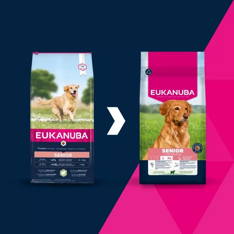 Sausas šunų ėdalas EUKANUBA Senior Large Ėriena ir Ryžiai 12 kg