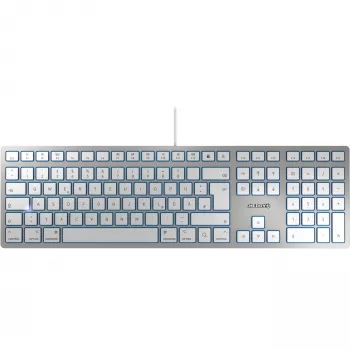 CHERRY KC 6000 SLIM FOR MAC klaviatūra, laidinė, USB, QWERTZ, vokiškas išdėstymas, sidabrinė