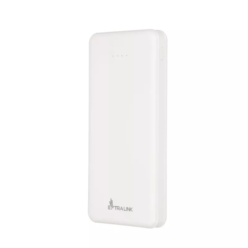 Powerbankas Extralink EPB-078W 10000 mAh Baltas, USB-C, 10 W išėjimas, įkrauna iki 2 įrenginių