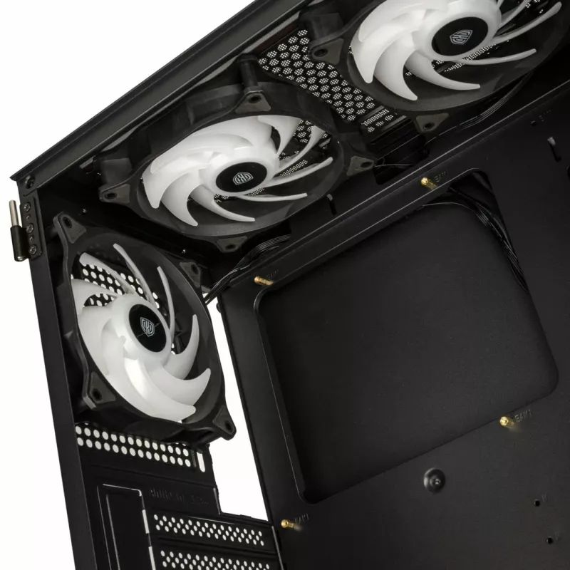 Kolink Observatory HF Glass ARGB Midi-Tower - juoda
