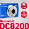 Agfa Photo DC8200 mėlynas + dėklas + SD 16GB kortelė