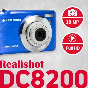 Agfa Photo DC8200 mėlynas + dėklas + SD 16GB kortelė