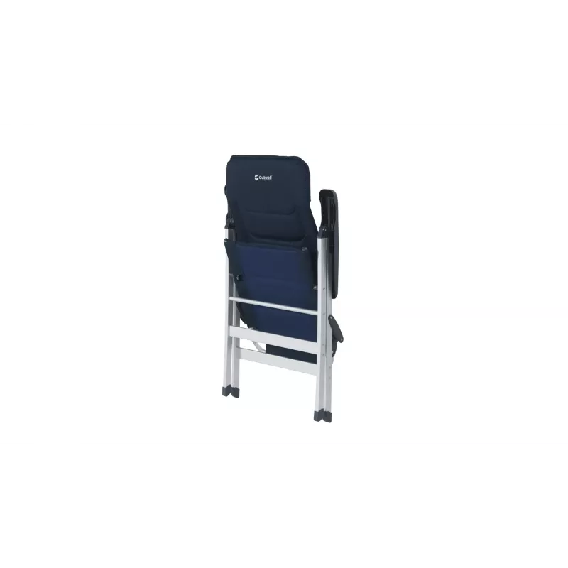 Kempingo kėdė Outwell Clarenville — 4 kojos, max apkrova 150 kg, mėlyna, 5,5 kg, 640×750 mm