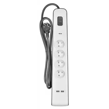 Apsauginis nuo viršįtampių Belkin BSV401CA2M juoda balta 4 AC lizdai 2m