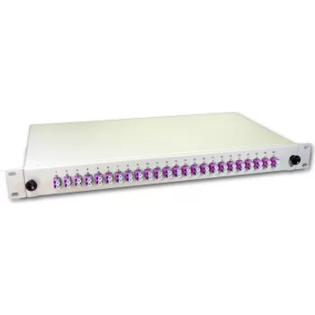 Lightwin LWL Splice Box, 48 skaidulų, 24x DLC daugiamodis, 50/125µm OM4 pigtail jungčių dėžė (SPBOX 48G50 OM4 DLC)