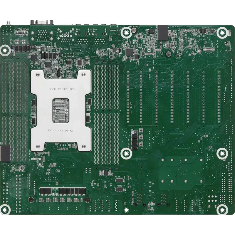 Motininė plokštė ASRock ROMED8-2T ATX, skirta AMD EPYC LGA 4094, 8× DDR4 DIMM, aštuonių kanalų, 2× M.2, 8× SATA III, 10GbE, 3× RJ-45