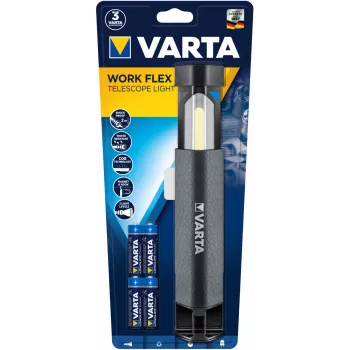 LED darbinė lempa Varta Work Flex Black 250 lm IPX4