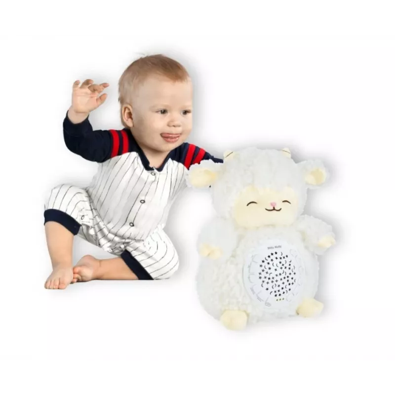 Milly mally Sheep Projector Plush Toy 5664 minkštas ėriuko projektorius su naktine šviesa kūdikiams