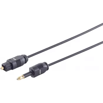 Optinis garso kabelis ShiverPeaks 69012-1.5 Toslink (optinis) kištukas į 3,5 mm lizdą, 1,5 m, 2,2 mm kabelis