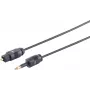 Optinis garso kabelis ShiverPeaks 69012-1.5 Toslink (optinis) kištukas į 3,5 mm lizdą, 1,5 m, 2,2 mm kabelis