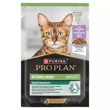 PURINA Pro Plan Sterilised Adult Maintenance Turkija drebučiuose – šlapias ėdalas katėms – 85g