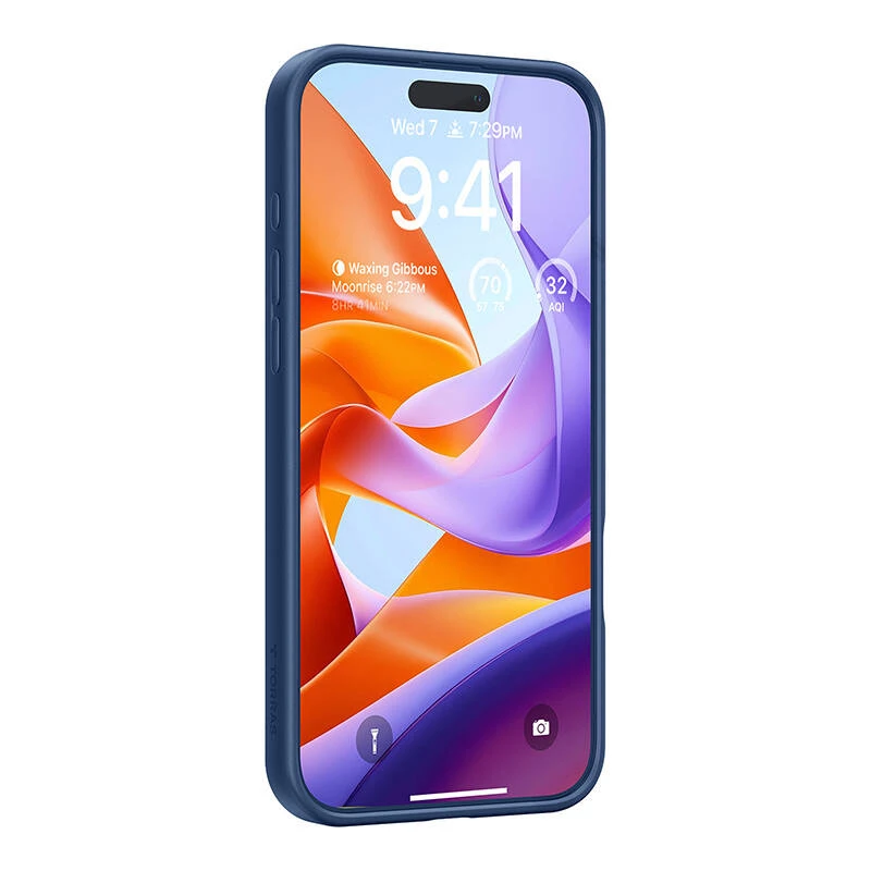 Apsauginis dėklas telefonui Torras Ostand Pro, skirtas iPhone 16 Pro, mėlynas, plonas dizainas