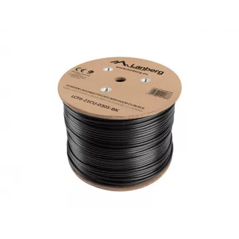 Lanberg LCF6-21CU-0305-BK tinklo kabelis juodas 305 m Cat6 F/UTP (FTP) lauko