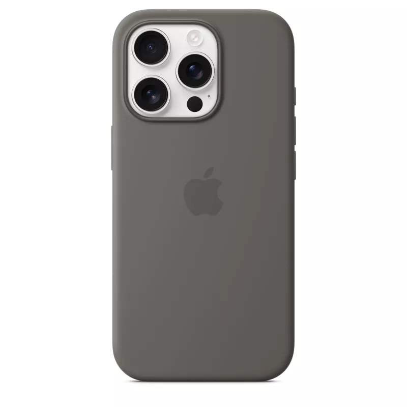 Apple iPhone 16 Pro Silikoninis Dėklas su MagSafe - Pilka Akmens Spalva