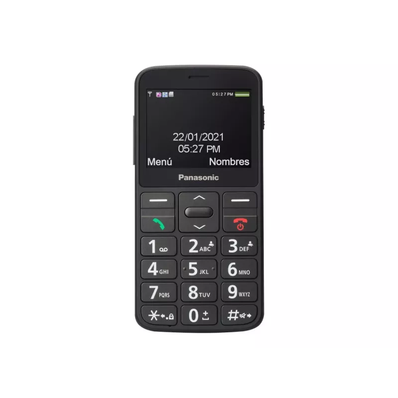 Mobilusis telefonas Panasonic KX-TU160 — 2.4 colio TFT, viena SIM, 2G, 320×240, Bluetooth, USB-C, 0,3 MP kamera, Juoda