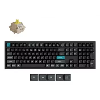 Mechaninė pilno dydžio klaviatūra Keychron Q6 Ultra 8K — USB, RF belaidis ir Bluetooth, RGB apšvietimas, juoda