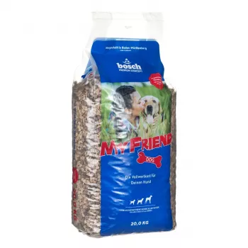 Sausas šunų maistas Bosch MY FRIEND, paukštiena, 20 kg maišas, suaugusiems vidutinių veislių šunims (11–25 kg), baltymai 20%, riebalai 7%