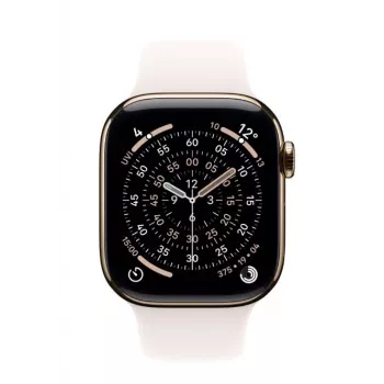 Išmanusis laikrodis Apple Watch Series 11 GPS + Cellular 42mm Auksinis titano korpusas Šviesiai rožinis sportinis dirželis M/L