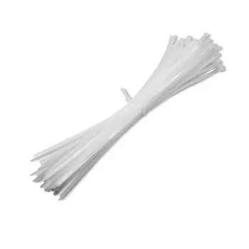 Kabelių raiščių rinkinys QOLTEC 52236 — 100 vnt., balti
