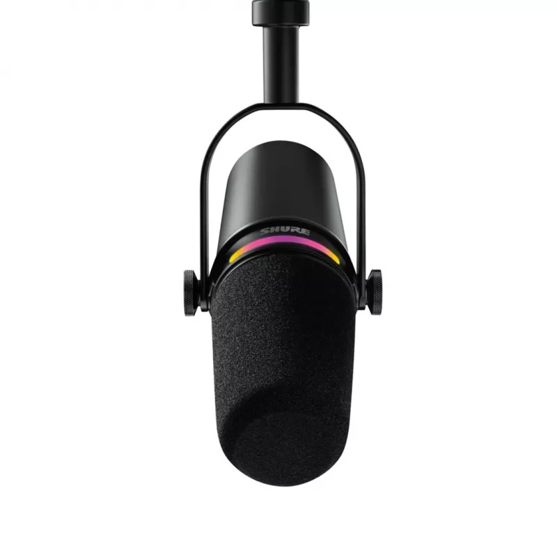 Shure MV7+-K-BNDL – lektoriaus/vokalinis mikrofonas su XLR/USB-C jungtimi, juodas + stalinis stovas GATOR