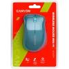 CANYON MW-11, 2.4 GHz belaidė pelė, 3 mygtukai, DPI 1200, maitinimas AAA*2 vnt., mėlyna 67*109*38 mm 0.063 kg