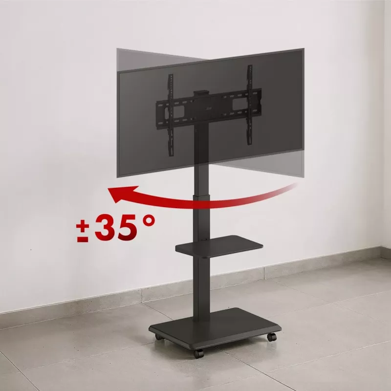 Grindinis TV stovas ergo office ER-304 B, maks. apkrova 50 kg, VESA 600x400