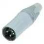 NEUTRIK XLR jungties kištukas, tiesus, 3 polių, baltas NC3MXX-WT 1 vnt.