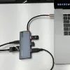 USB-C šakotuvas Tellur TLL321061 su PD 3.0 100W, HDMI išvestimi ir 3× USB 3.0 prievadais