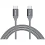USB C laidas Nevox 1654 USB 2.0 2m pilkas sidabrinis