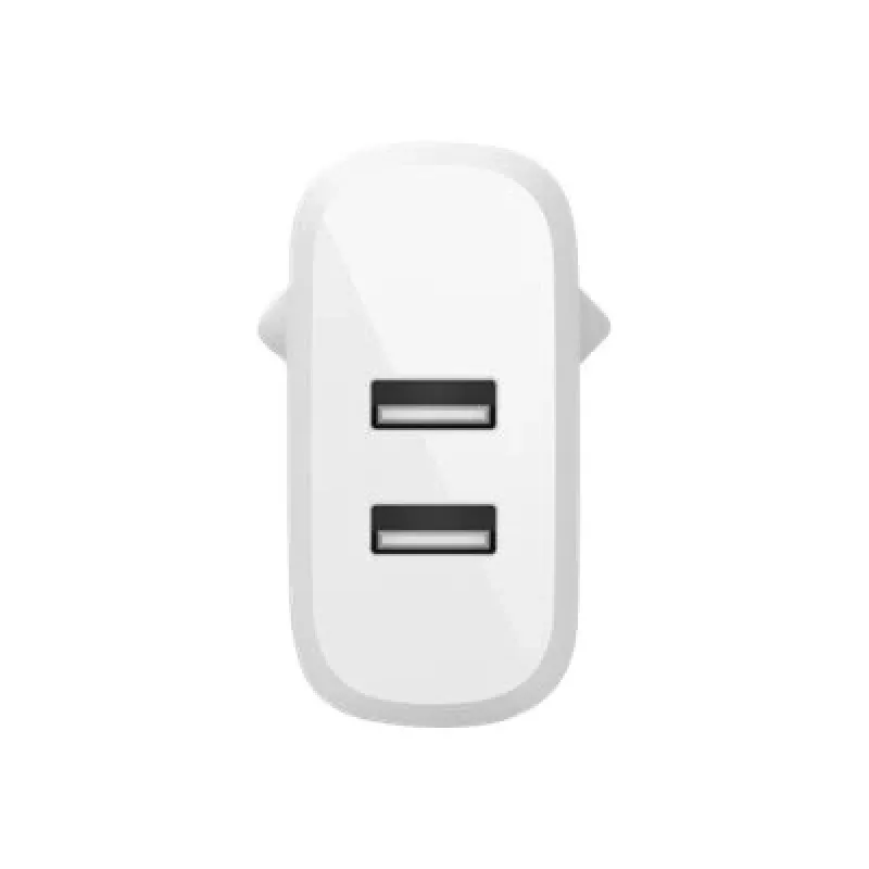 Belkin BOOST CHARGE maitinimo adapteris - 24 W - QC 3.0 - 2 USB išėjimai - baltas (WCB002VFWH)