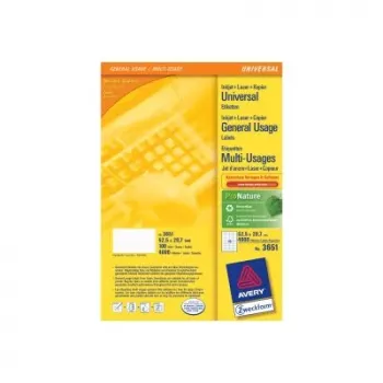 Avery Zweckform 3651 Universalios etiketės 52,5 x 29,7 mm 100 lapų baltos