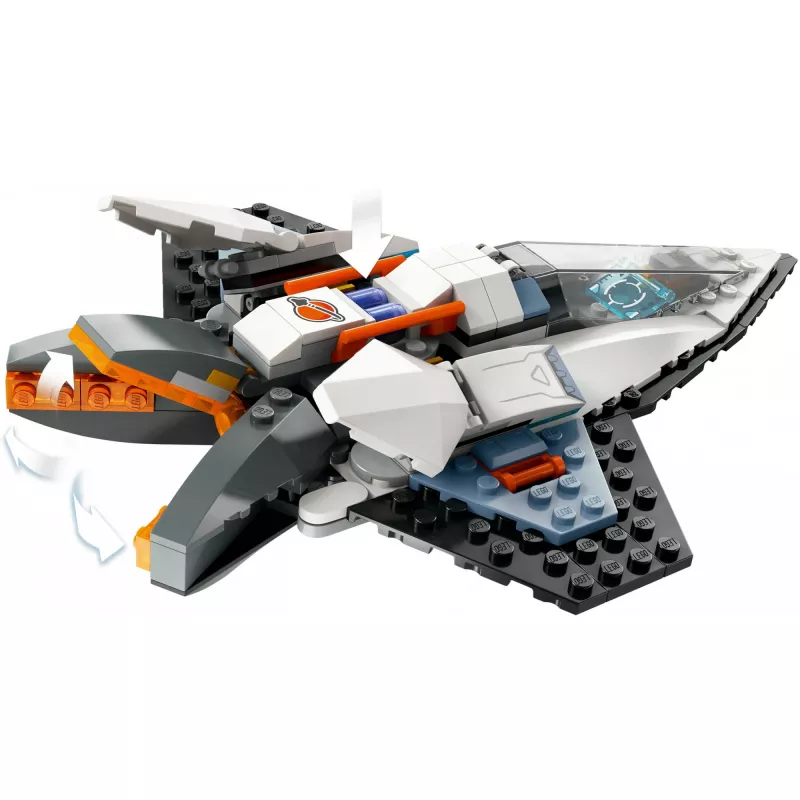 LEGO City 60430 kosminis laivas tarp žvaigždžių, kaladėlių rinkinys, 240 elementų, 1 žmogeliukas, nuo 6 metų