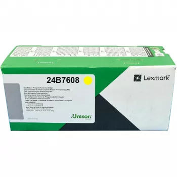 Originalus kasečių toneris Lexmark 24B7608 geltona, 12 000 puslapių