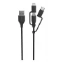 Ansmann USB laidas į 3in1 120cm Juodas Micro-USB B