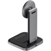 SATECHI 3-in-1 Sulankstomas Qi2 belaidis įkrovimo stovas (Space Gray) su A, C, G kištukais
