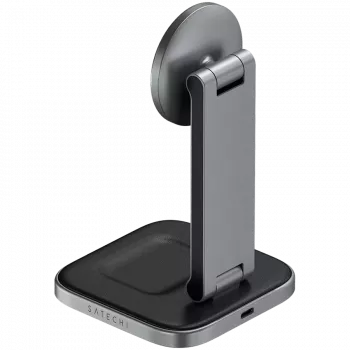 SATECHI 3-in-1 Sulankstomas Qi2 belaidis įkrovimo stovas (Space Gray) su A, C, G kištukais